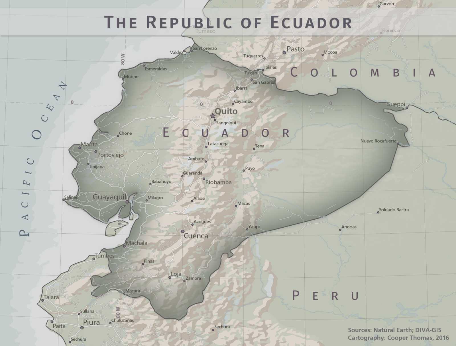 Ecuador reference map – Cooper Thomas