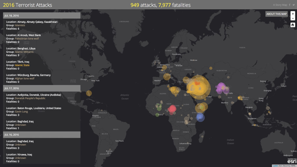 Global terrorist attacks: live map | Cooper Thomas