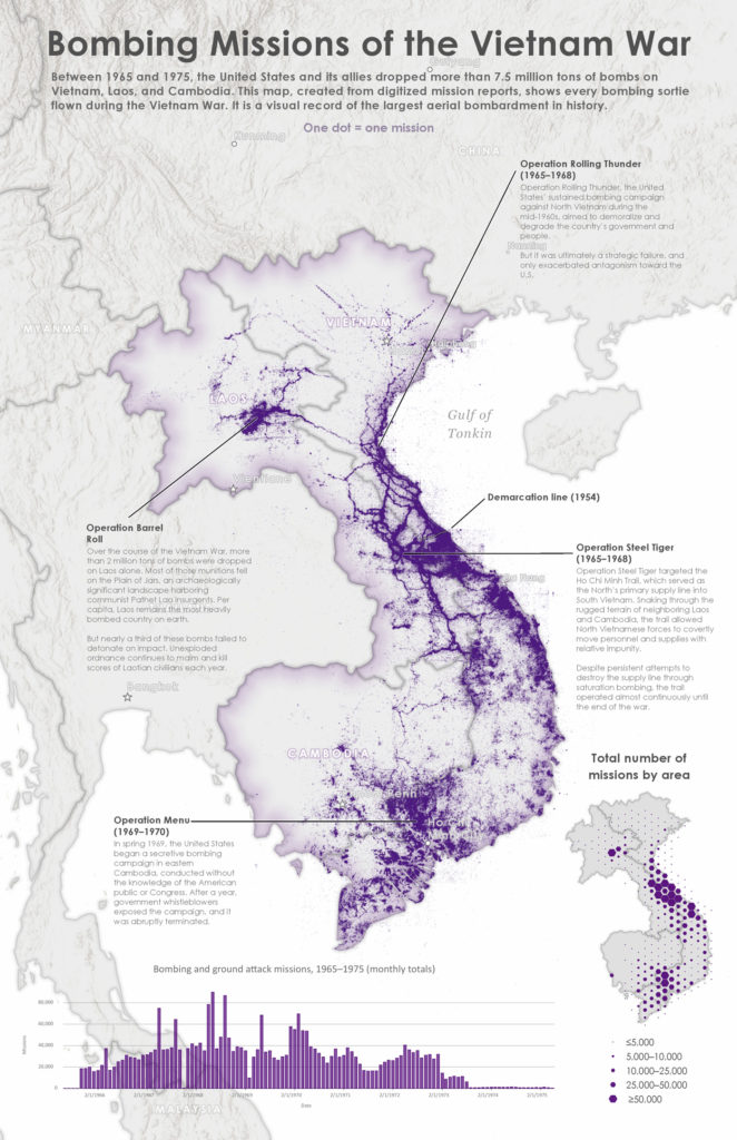 Bombing missions of the Vietnam War (ArcGIS Pro version)
